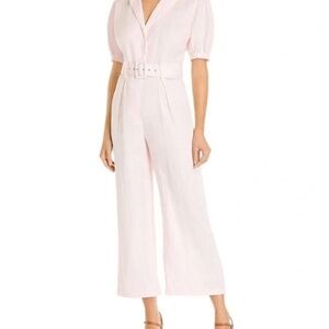 Faithfull the Brand FREDERIKKE Light Pink Belted Jumpsuit Size 4